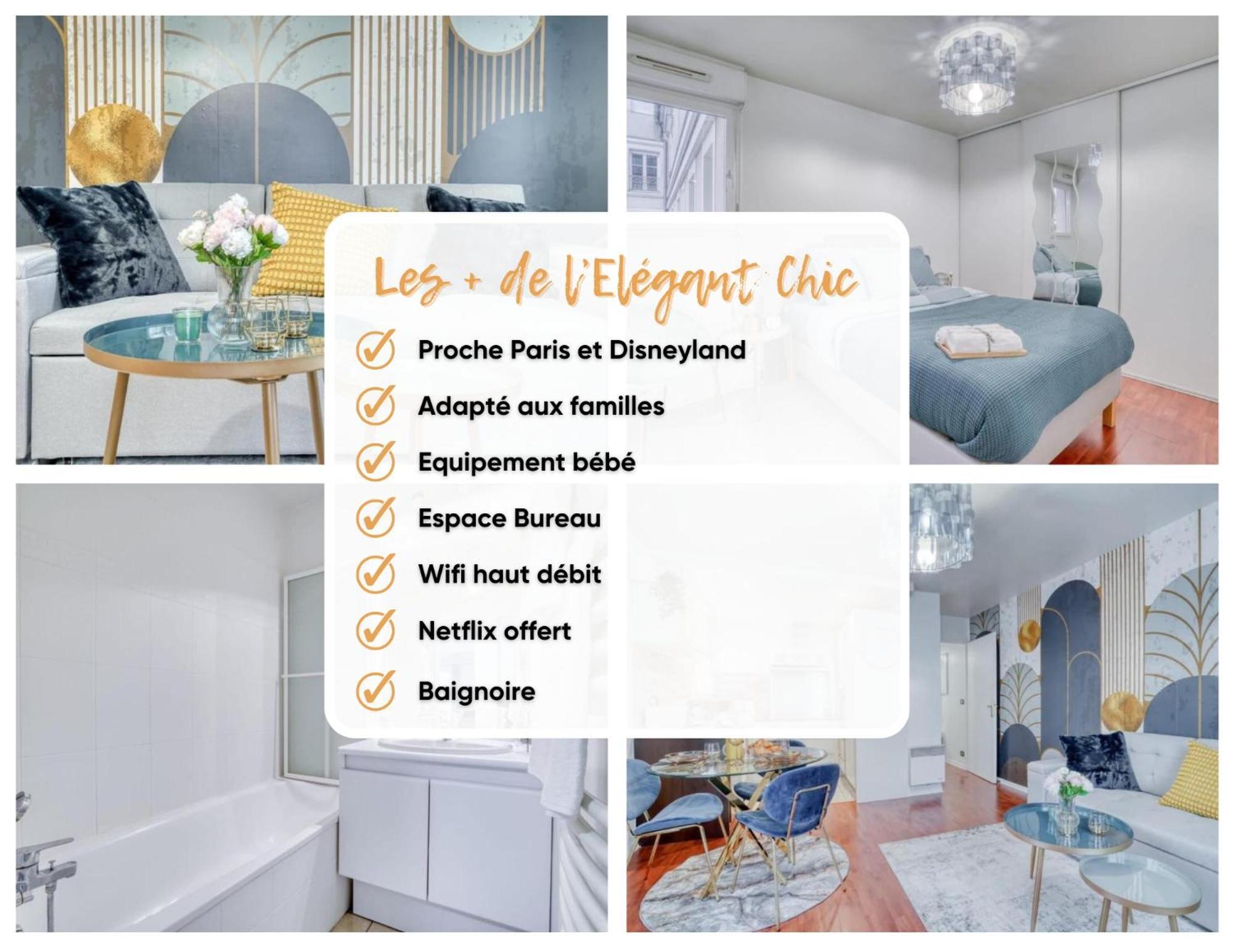 L'Elegant Chic-T2-Paris-Disneyland Jo Paris 2024 Noisy-le-Grand Ngoại thất bức ảnh